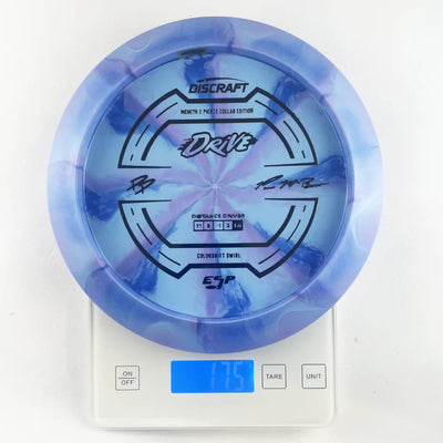 Picture of disc golf products: Discraft Swirly ESP Paige Pierce / Paul McBeth Collab Drive 175g BLU - Canadian Disc Golf Store