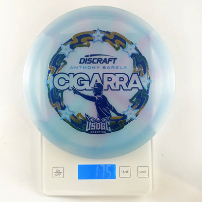 Picture of disc golf products: Discraft Anthony Barela 2025 USDGC Z-Swirl Cigarra 175g BLU - Canadian Disc Golf Store
