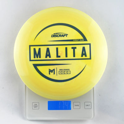 Picture of disc golf products: Discraft Paul McBeth First Run ESP Malita 174g YLW - Canadian Disc Golf Store